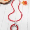 SHEIN Circle Charm Long Necklace