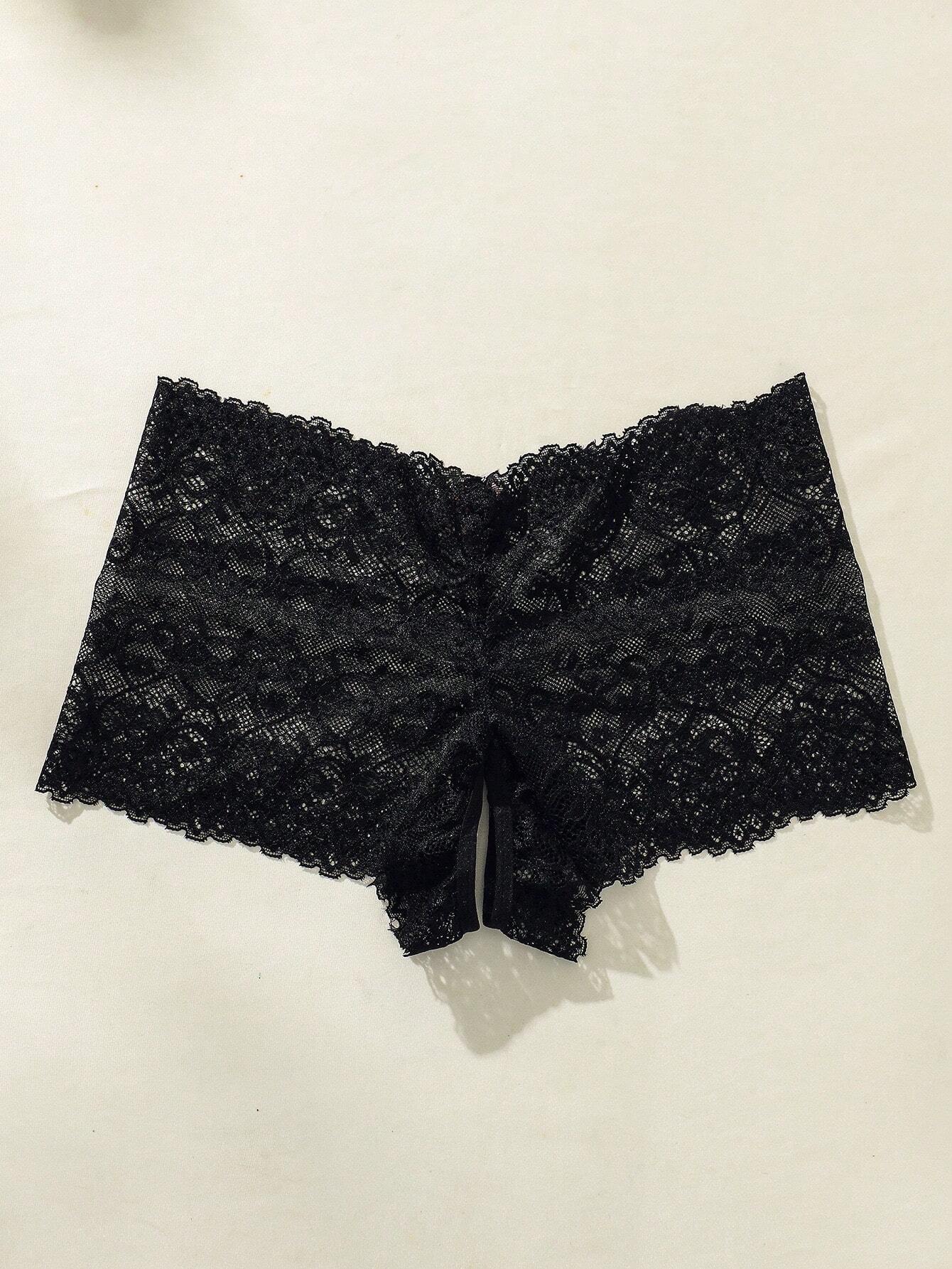 SHEIN Classic Sexy Floral Lace Bow Decor Panty Lingerie - Image 2