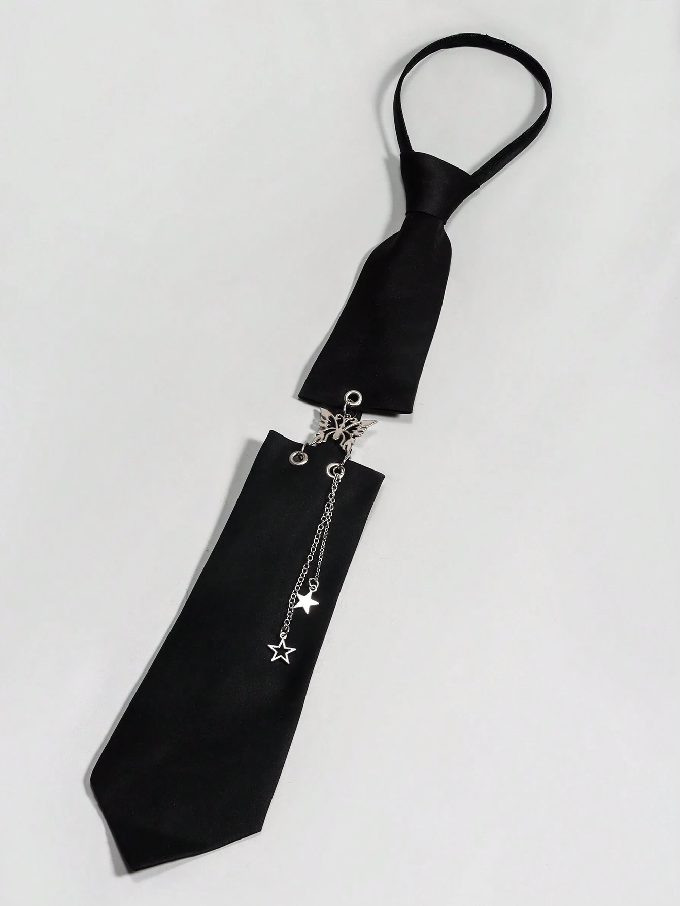 ROMWE Grunge Punk 1pc Punk Style Butterfly & Star Ladies Shirt Accessory No Tie Necktie
