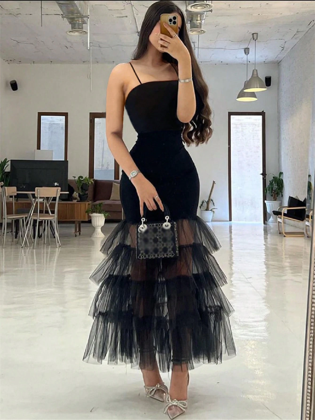 SHEIN Elegant Spaghetti Strap Romantic