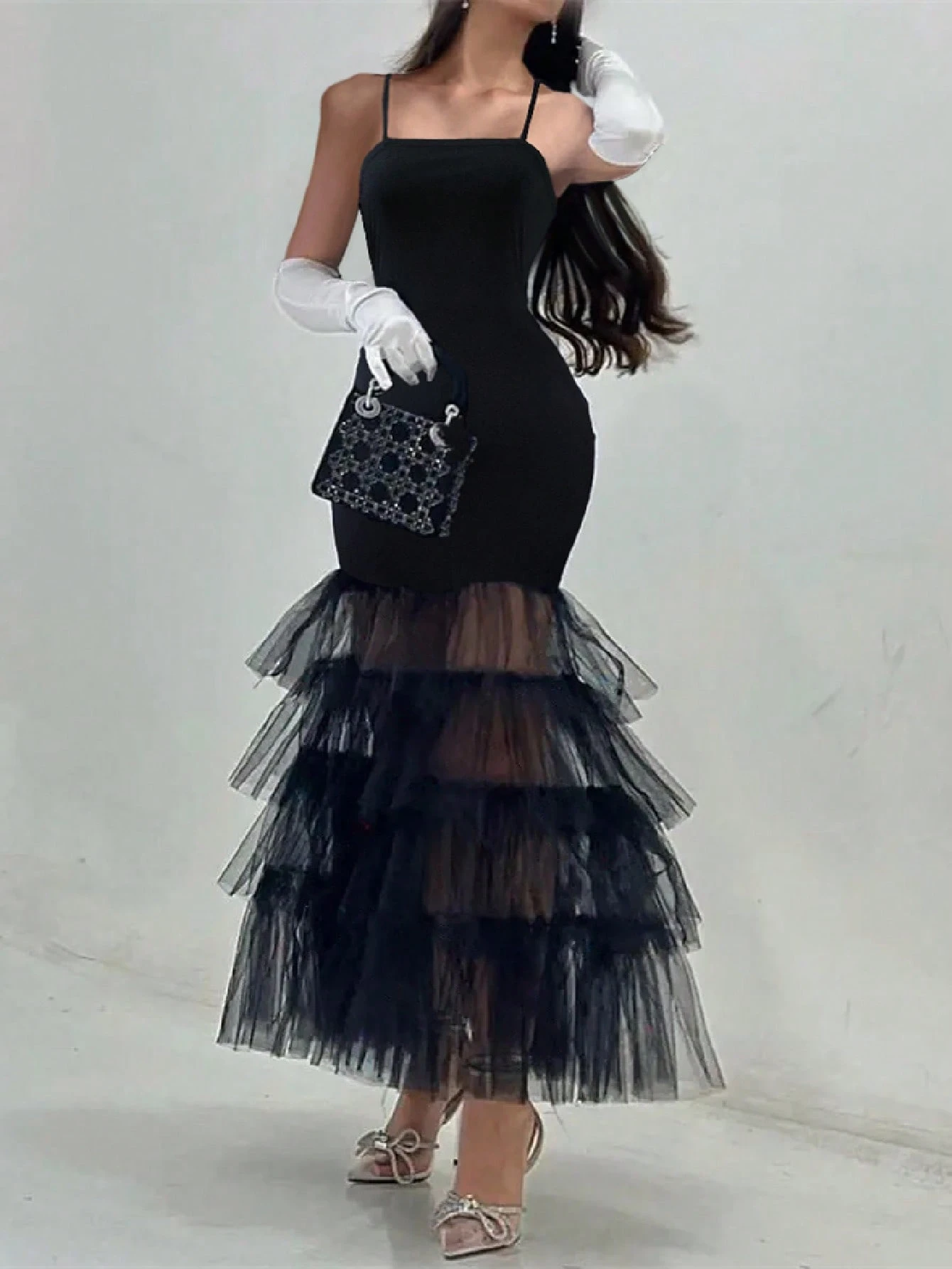 SHEIN Elegant Spaghetti Strap Romantic