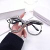SHEIN Rhinestone Owl Large Frame Eyeglasses