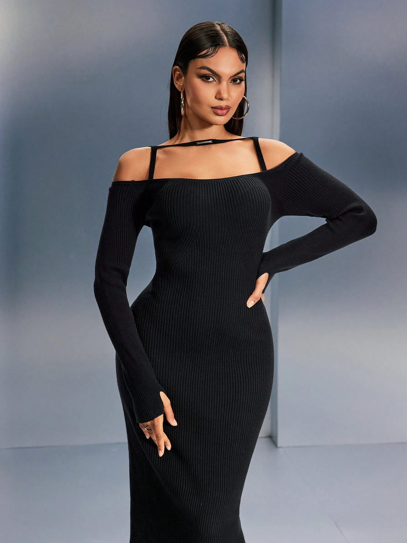 SHEIN SXY Women's Solid Color Off Shoulder