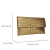 SHEIN Solid Color Simple Crocodile Pattern Embossed Clutch Bag