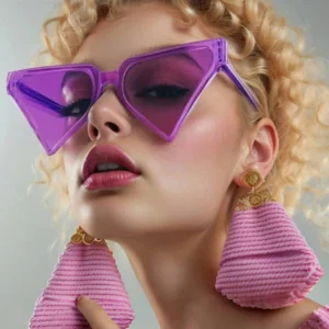 SHEIN 1pc Oversized Triangular Cat Eye Fashion Glasses