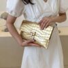 SHEIN Fashion Crocodile Patterned Pu Material Clutch Bag