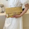 SHEIN Fashion Crocodile Patterned Pu Material Clutch Bag