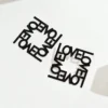 SHEIN 1pair New Arrival Exaggerated Letter Design Drop Earrings