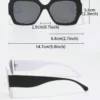 SHEIN Black & White Contrast Bohemian Retro PC glasses
