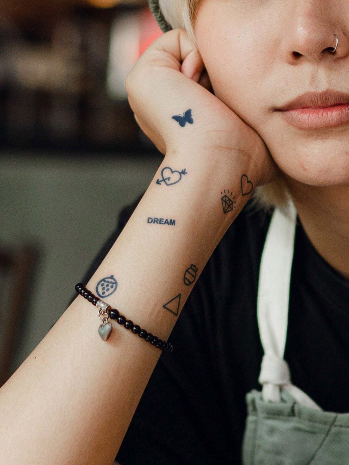 SHEIN 18pcs Herbal Juice Mini Temporary Tattoos