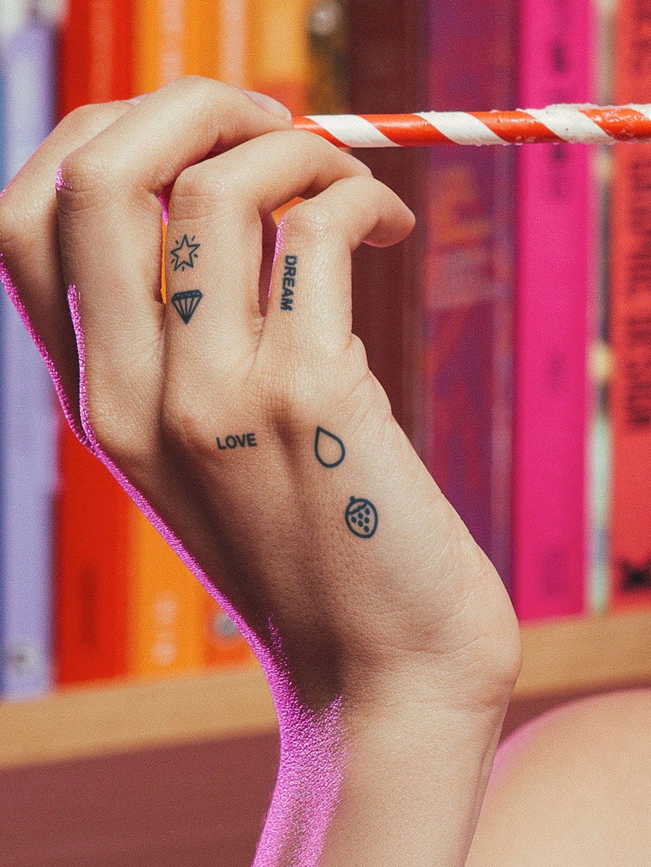 SHEIN 18pcs Herbal Juice Mini Temporary Tattoos