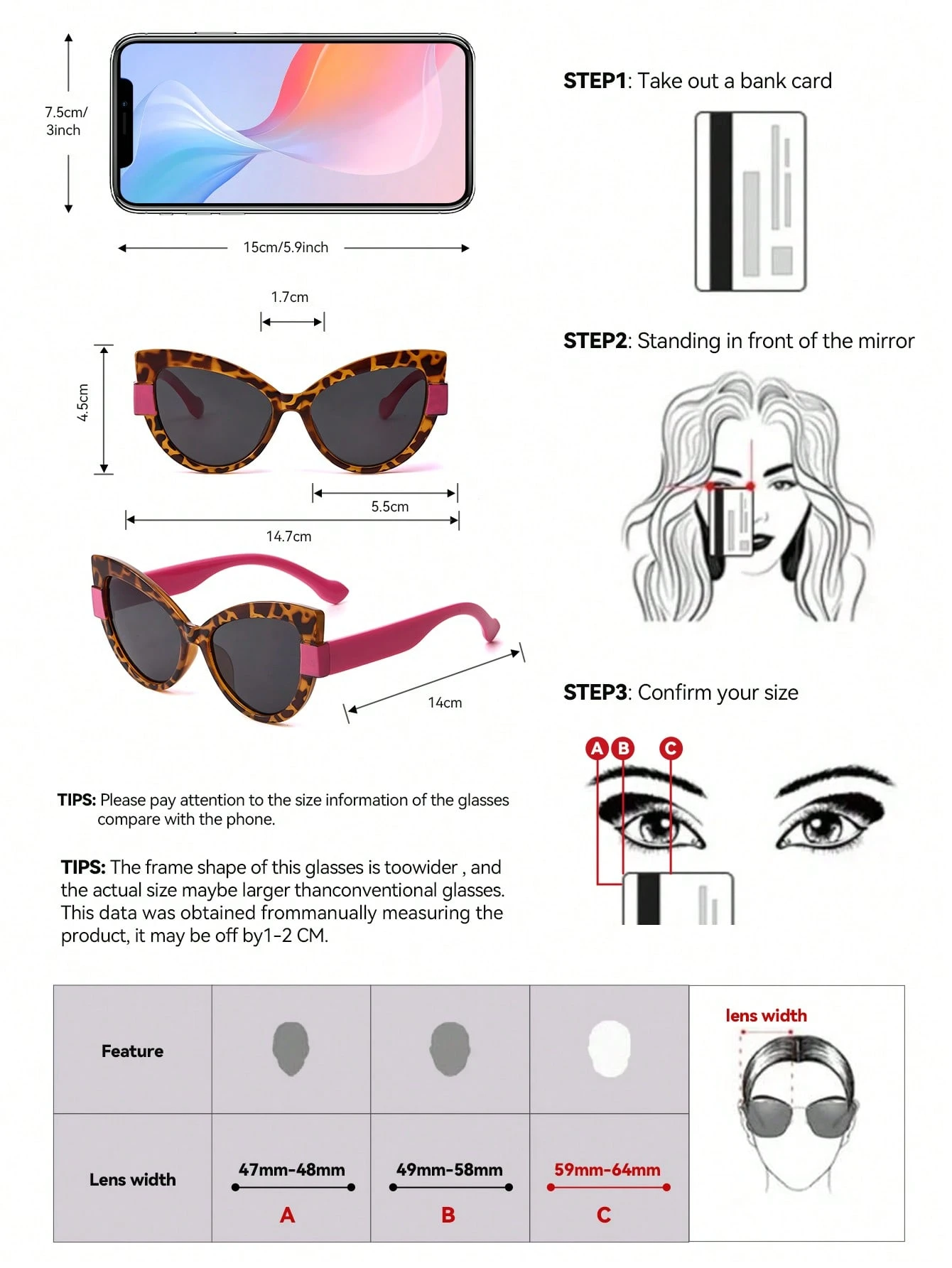 SHEIN Polarized Sunglasses For Men & Women, Retro Leopard Print Cat Eye