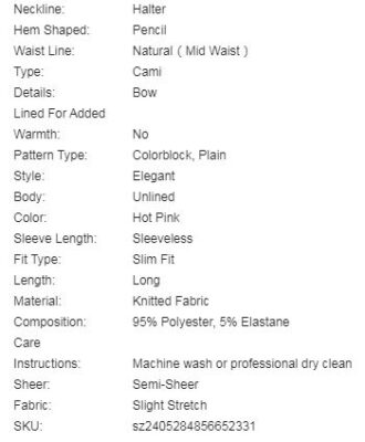 SHEIN Firerie Women's Romantic Backless Color Blocking Bowknot Dress