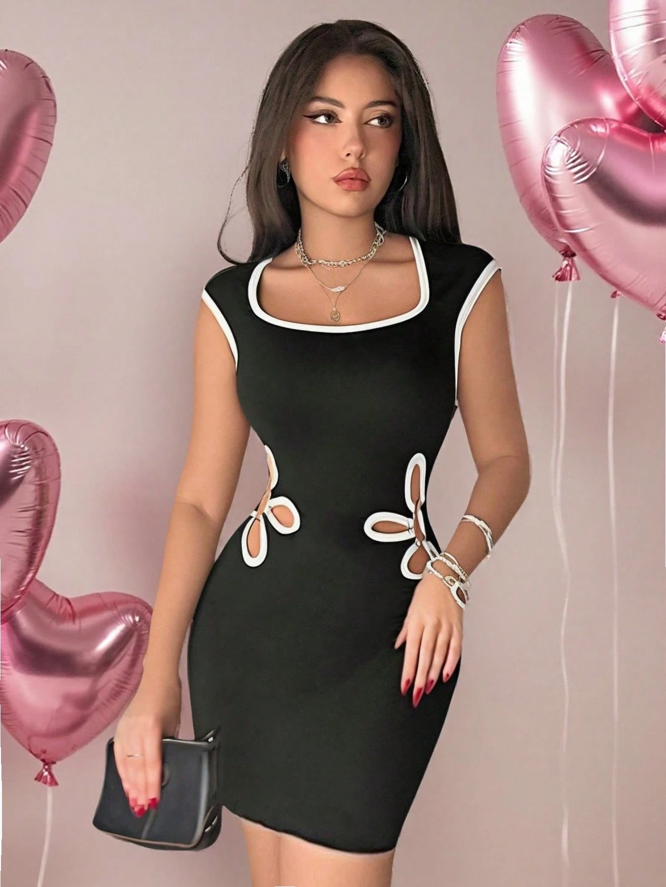 SHEIN Privéa Elegant & Modern Sexy Valentine's Day Mini Dress