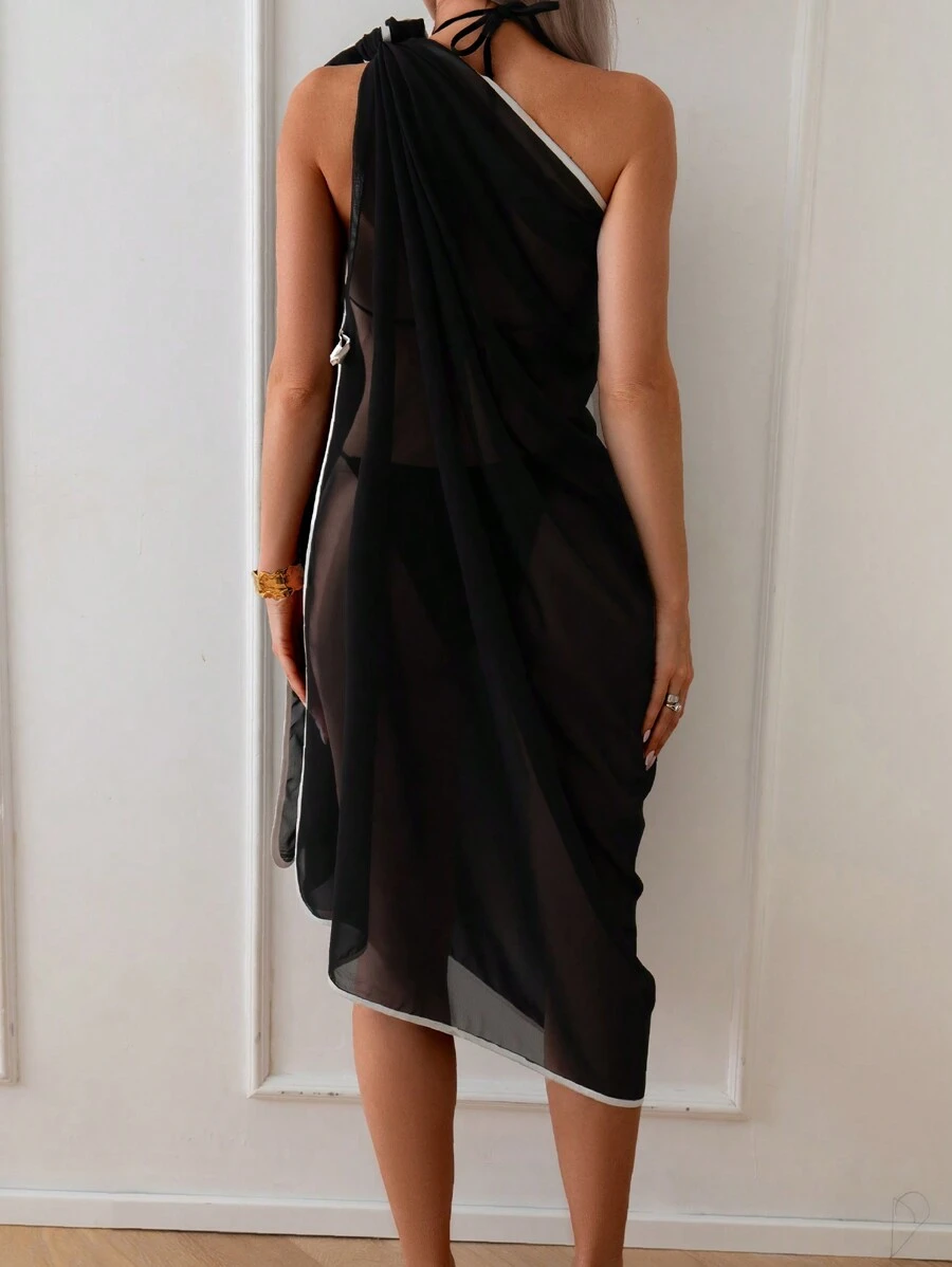 SHEIN Swim Mulvari Women Spring Cover-Up