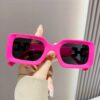 SHEIN Unisex Retro Rectangular Plastic Fashion Sunglasses