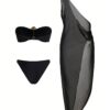 SHEIN Women's Metal Decor Bandeau Sexy Bikini Swimwear Set