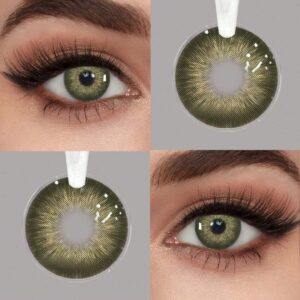SHEIN 2 Pieces Gray Brown Color Contact Lenses