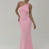 SHEIN Aloruh Solid Color Sleeveless Backless Twist Dress