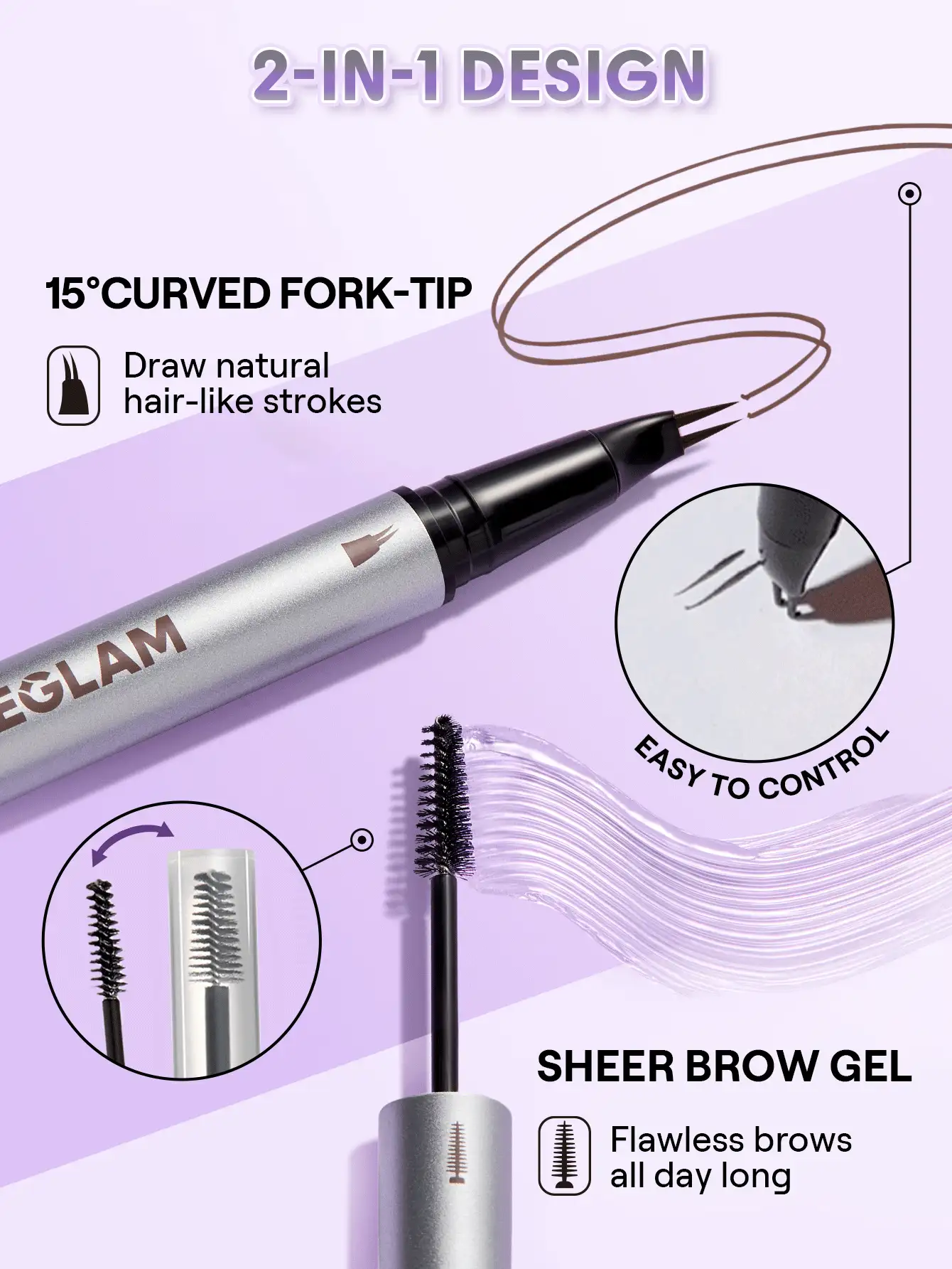SHEGLAM Real Flow Laminating Brow Pen-Chocolate