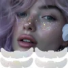 SHEIN 6 Sheets Glitter Freckles Holographic Stickers Tattoos