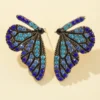 SHEIN Vintage Rhinestone Butterfly & Gem Earrings