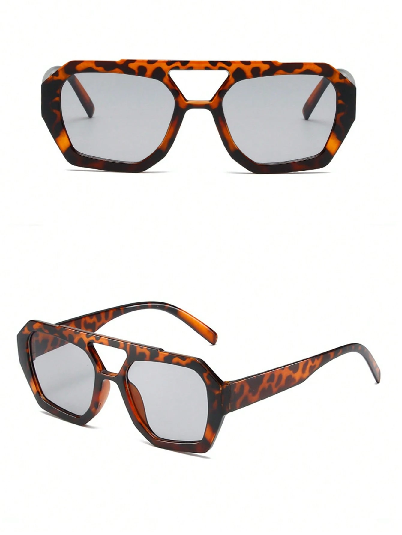 SHEIN New High-End Square Double Fashion Glasses