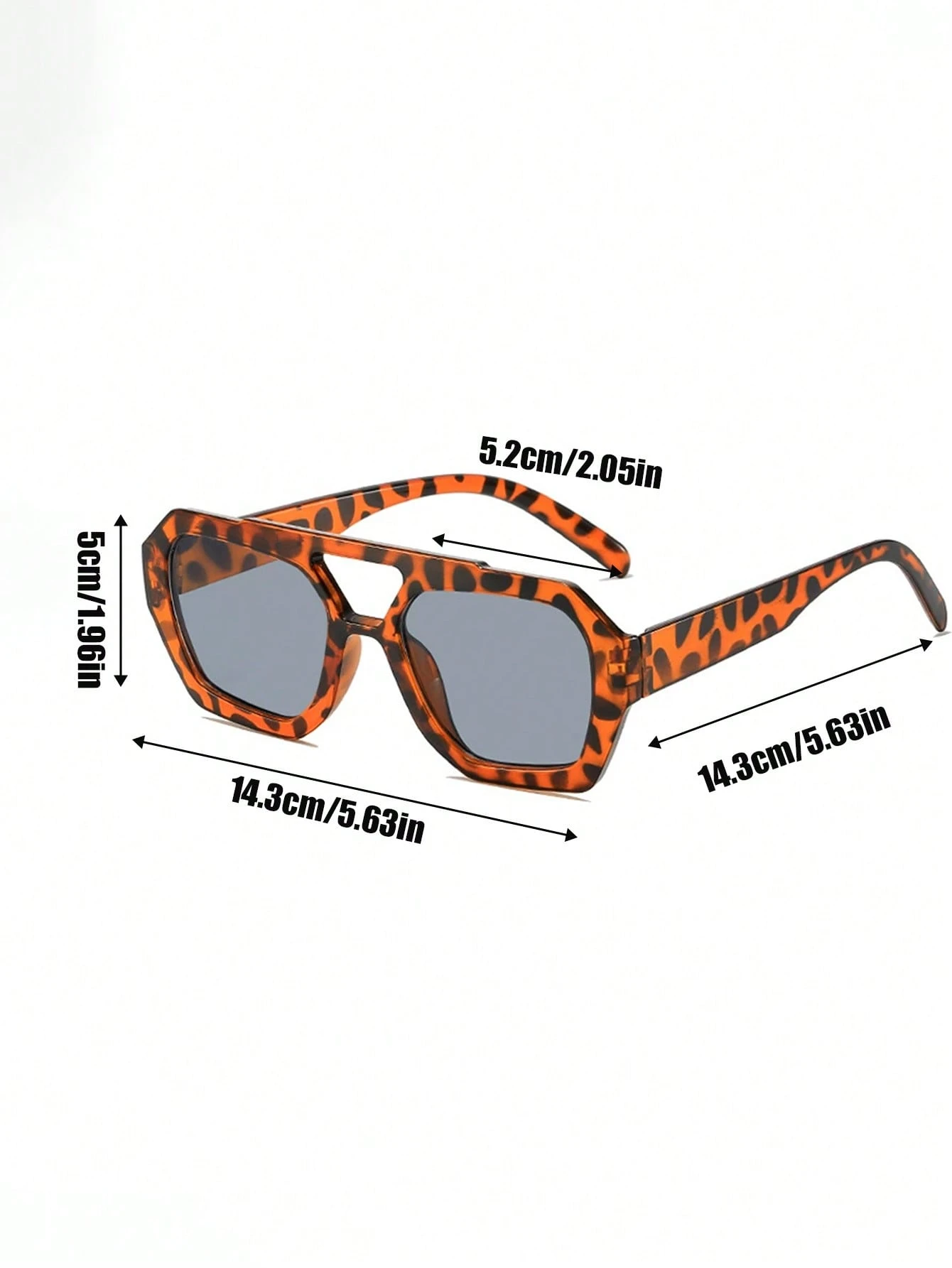 SHEIN New High-End Square Double Fashion Glasses
