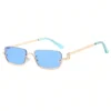 SHEIN 2025 New Fashion Women's Half Frame Square Small Glasses