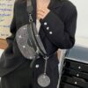 SHEIN 2pcs/Set Bling Rhinestone Fanny Pack & Chest Bag
