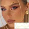 SHEIN 2 Pieces Combo Pack Metallic Golden Facial Decoration