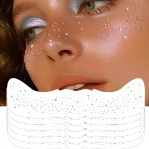 SHEIN 6 Sheets Glitter Freckles Silver Glitter