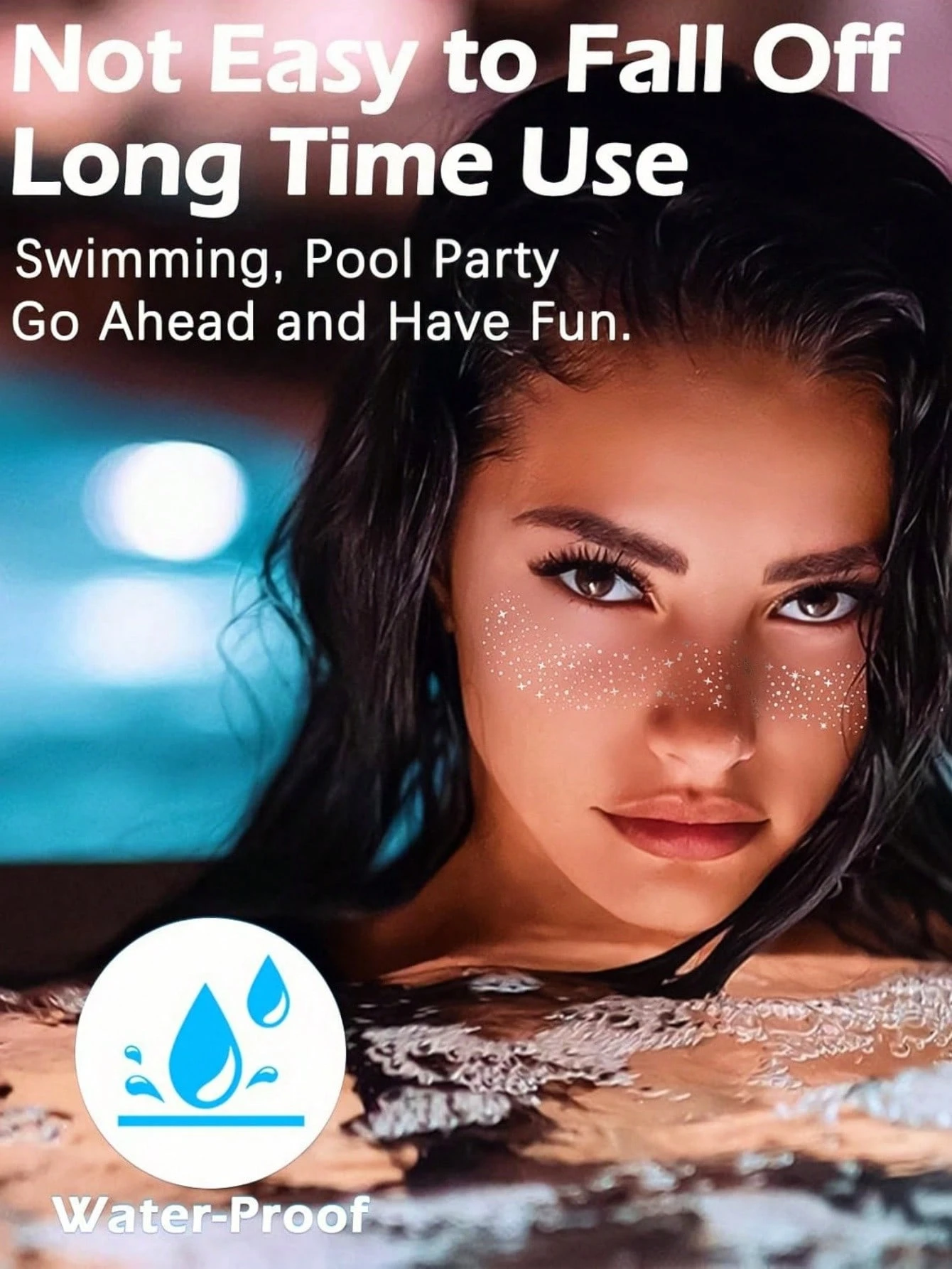 SHEIN 6pcs Sparkle Freckles Glitter Freckles Sliver Face Glitter Tattoo