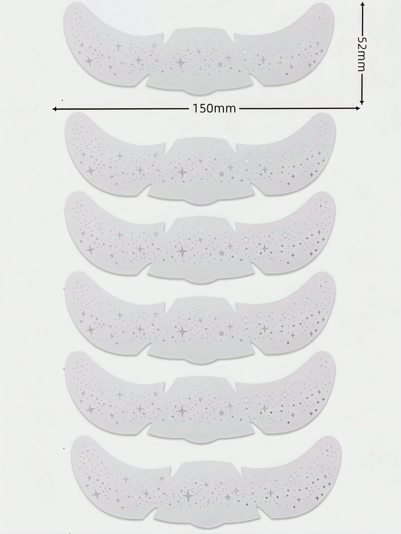 SHEIN 6pcs Sparkle Freckles Glitter Freckles Sliver Face Glitter Tattoo