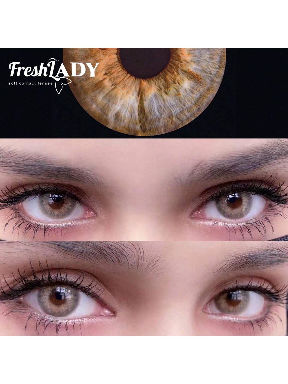 SHEIN FRESH LADY Random Color Giveaway Freshlady Iris Dna Brown Hazel Colored Contact Lenses