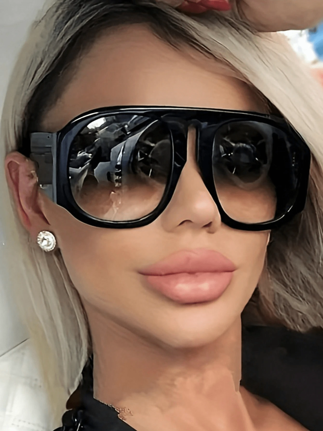 SHEIN SAIXUAN 1pc Pilot Style Oversized Gradient Color Fashion Fashion Glasses