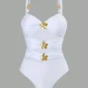SHEIN Swim Spring Break White Double Strap