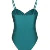 SHEIN Swim Springbreak Women's New Metallic Emerald Green