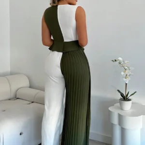 SHEIN Xyvia Summer Outfits Sexy High-End Pleated Women's Jumpsuit