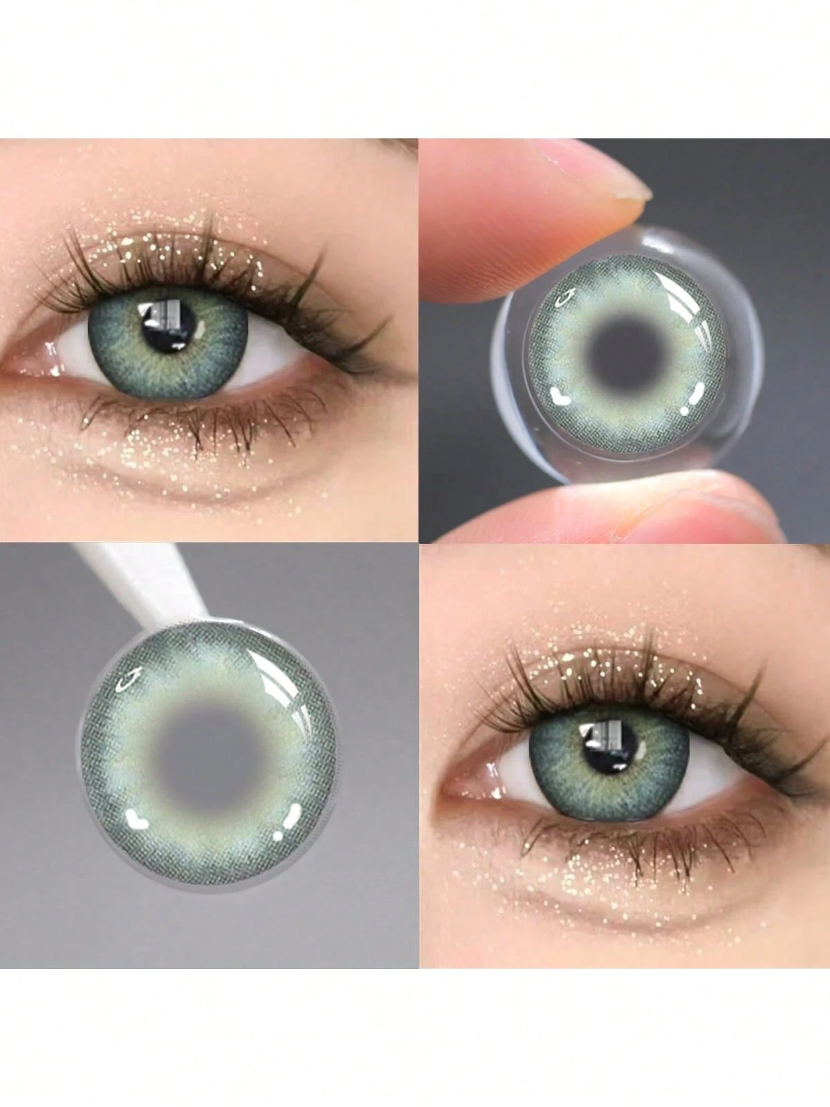 shein 1 Pair Of Natural Color Soft Contact Lenses, Yearly Replacement,