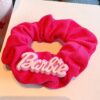 SHEIN 4pcs Fluffy Bowknot Alphabet Princess Scrunchie Hair