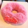 SHEIN 4pcs Fluffy Bowknot Alphabet Princess Scrunchie Hair