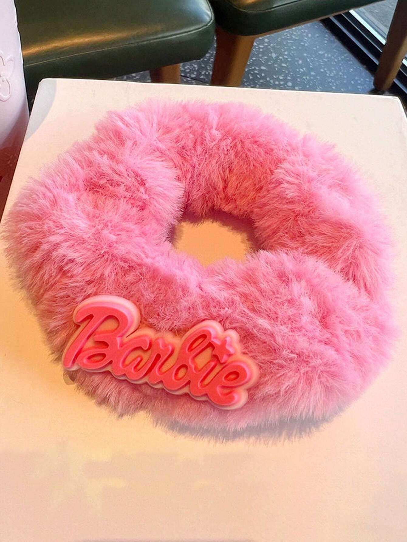 SHEIN 4pcs Fluffy Bowknot Alphabet Princess Scrunchie Hair