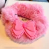 SHEIN 4pcs Fluffy Bowknot Alphabet Princess Scrunchie Hair