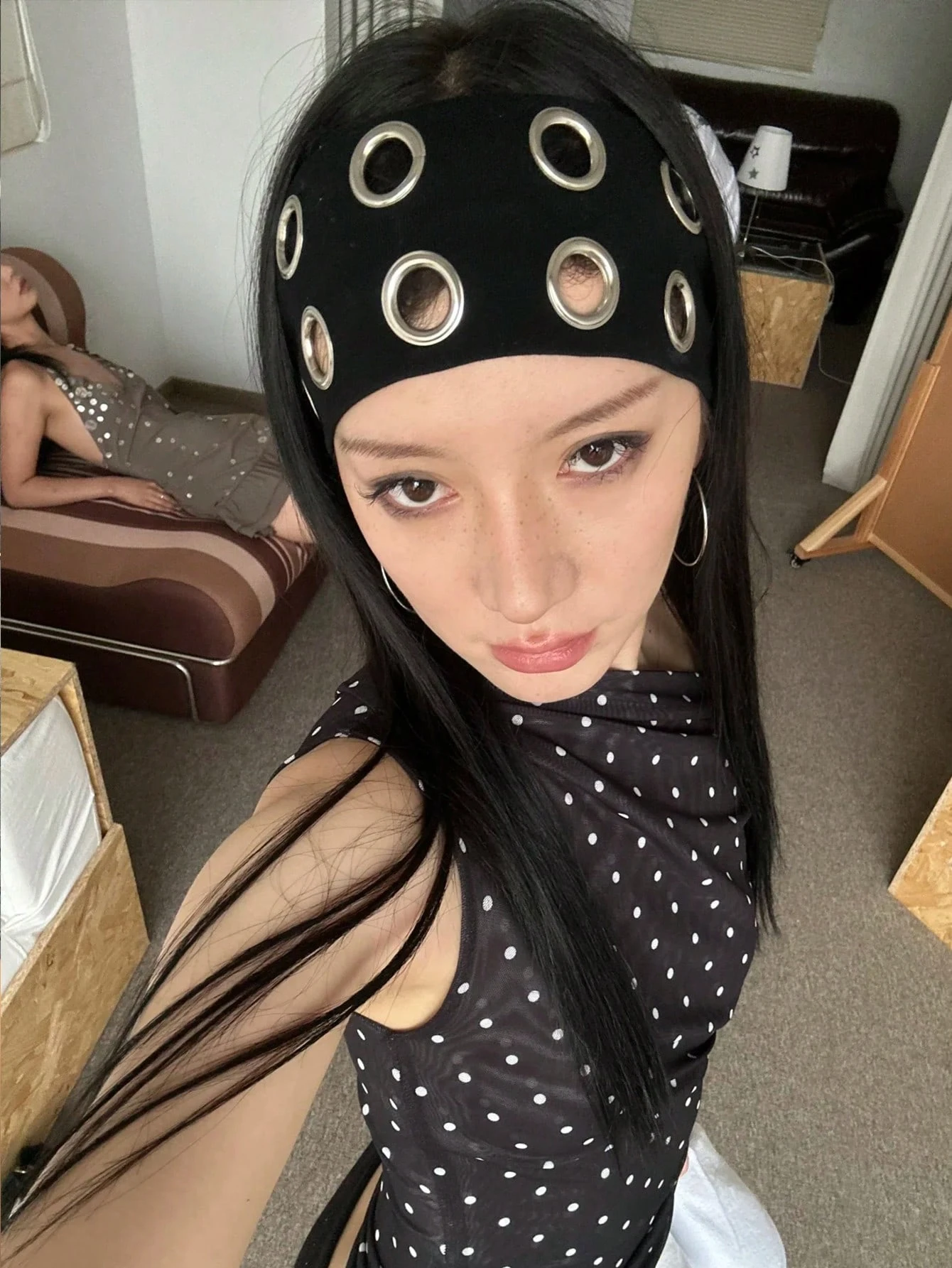 SHEIN Hair Wrap Women Sweatband 1pc Punk Girl