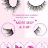 SHEIN 5 Pairs Full False Lashes 15mm Fox Eye Faux Mink Cat Eye