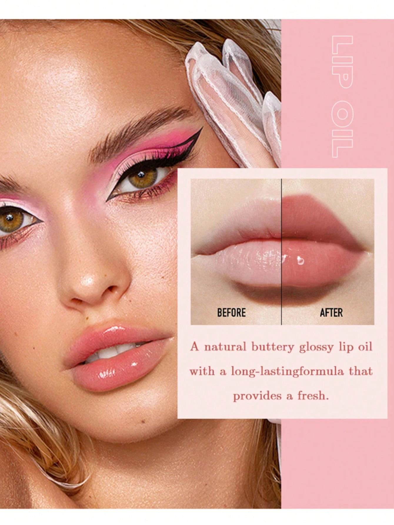 SHEIN 6 Colors Lip Oil Lip Stain, Watery Lip Oil Lip Tint Stain Set