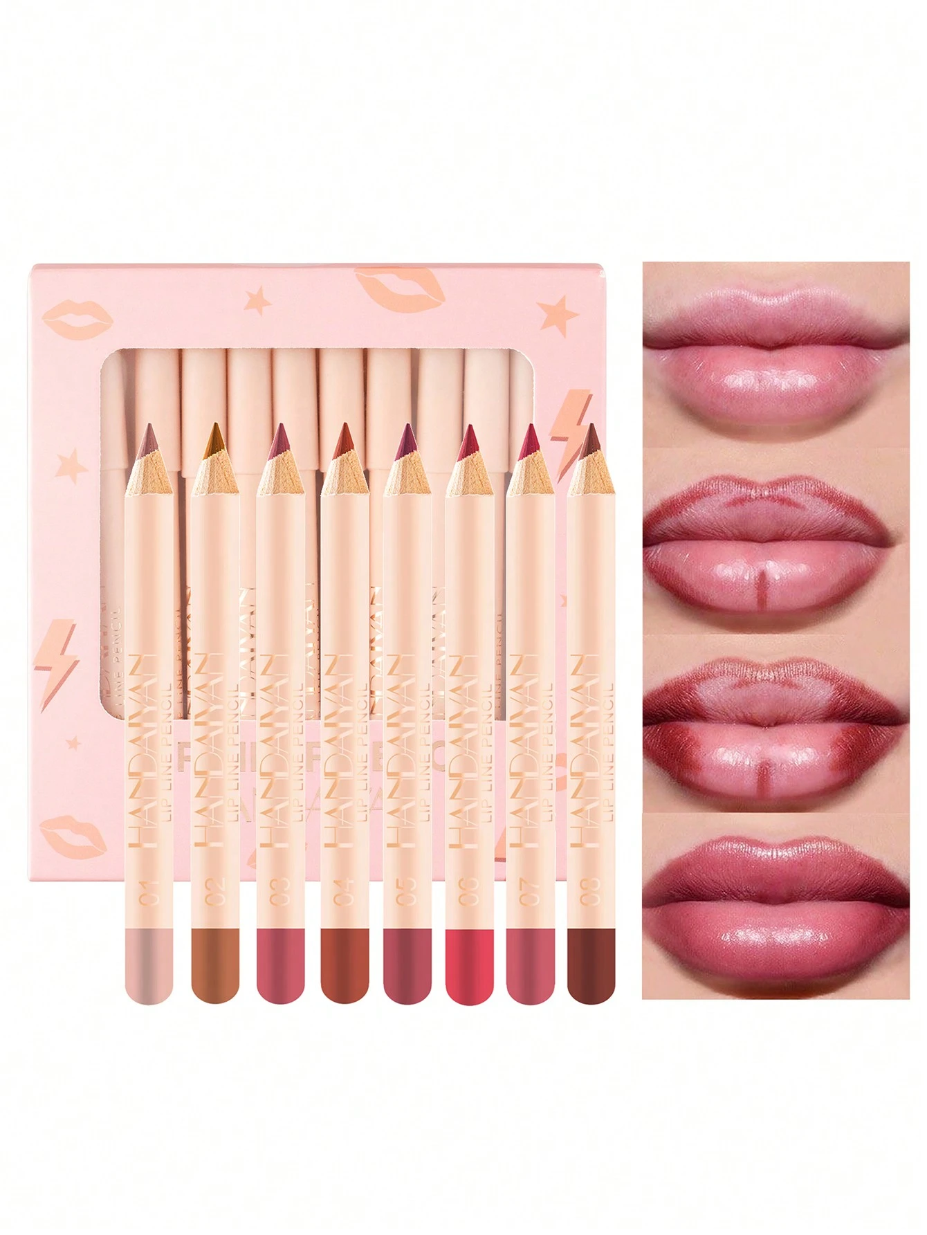 HANDAIYAN 12pcs Matte Lipstick & Lip Liner Set