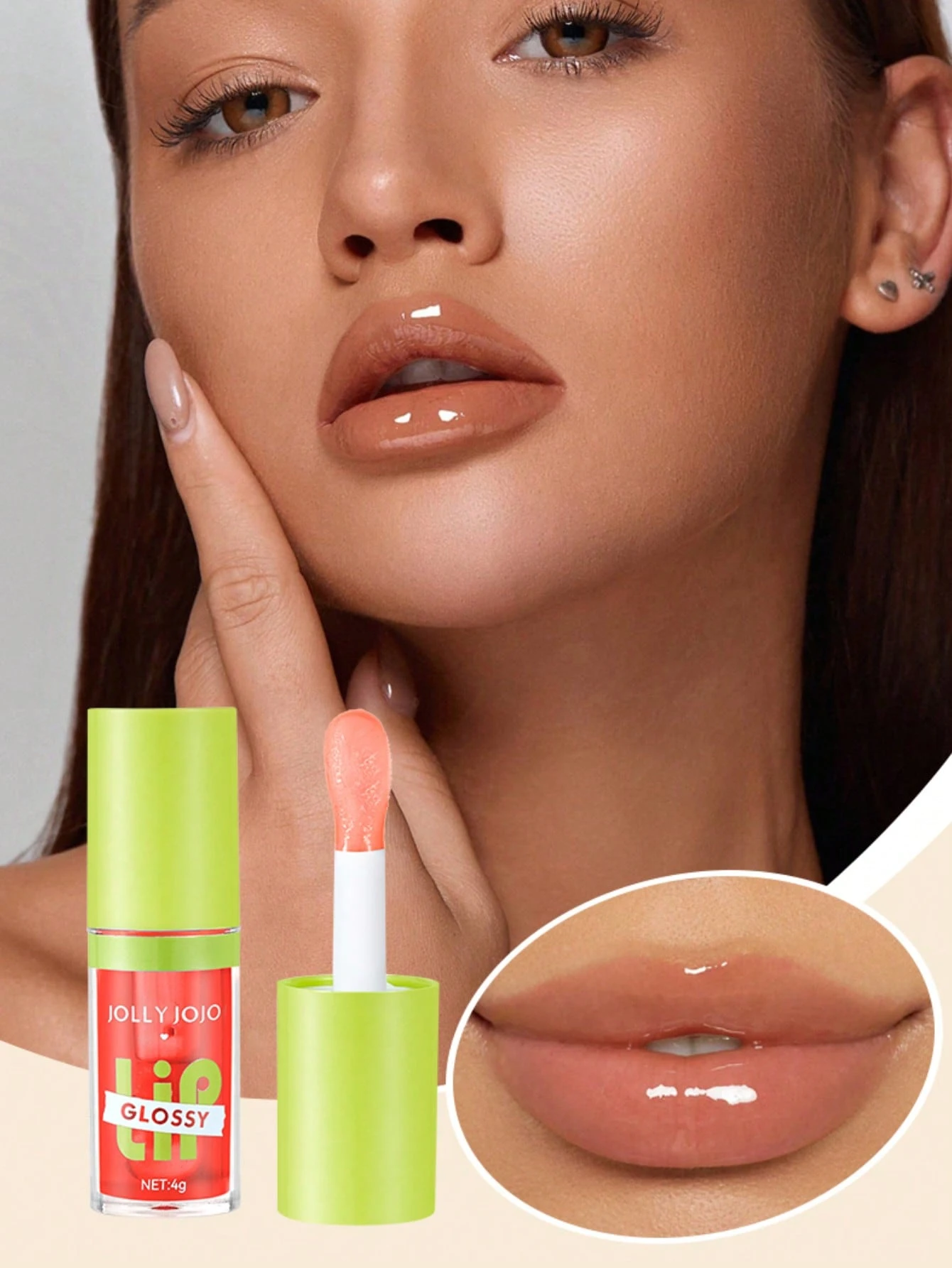 SHEIN Moisturizing High Gloss Lip Glow Oil With Big Brush Head #04