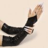 SHEIN Long Fingerless Gloves